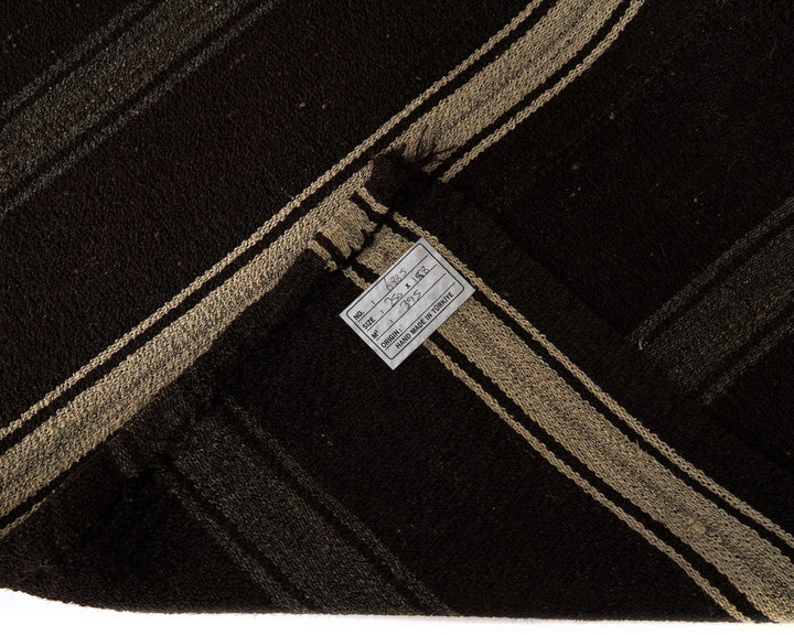 Brown Turkish Kilim Rug 8' 2" x 5' 2" Flat-Weave | No. VR81286