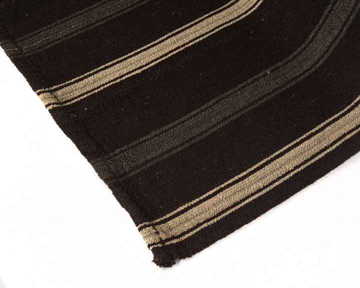 Brown Turkish Kilim Rug 8' 2" x 5' 2" Flat-Weave | No. VR81286