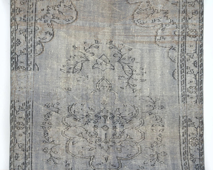 Gray Turkish Oushak Rug 8'11" x 5'2" Hand-Knotted | No. VR81347