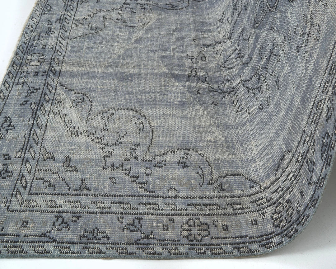 Gray Turkish Oushak Rug 8'11" x 5'2" Hand-Knotted | No. VR81347