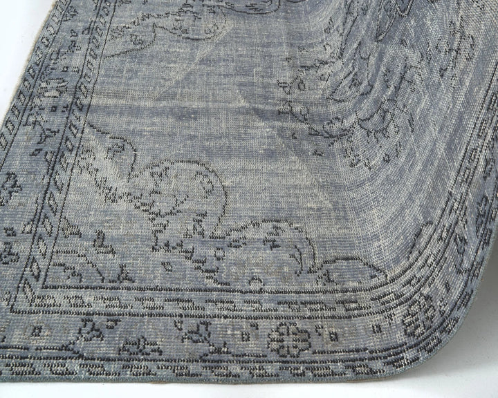 Gray Turkish Oushak Rug 8'11" x 5'2" Hand-Knotted | No. VR81347