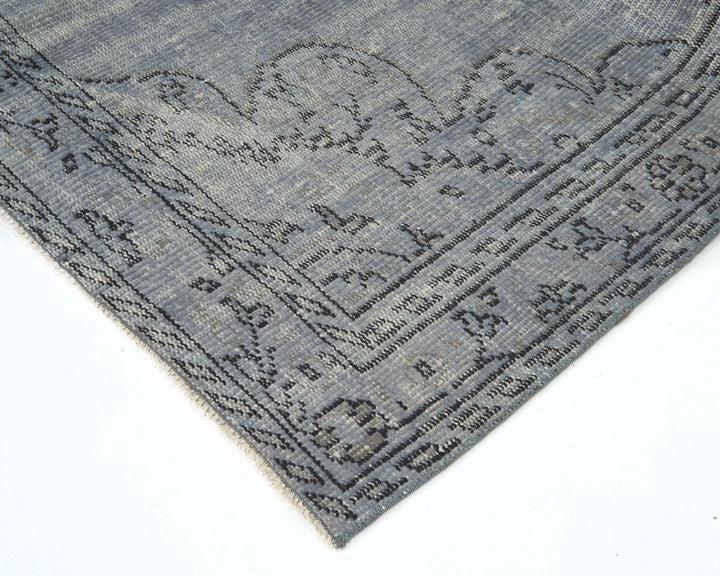 Gray Turkish Oushak Rug 8'11" x 5'2" Hand-Knotted | No. VR81347