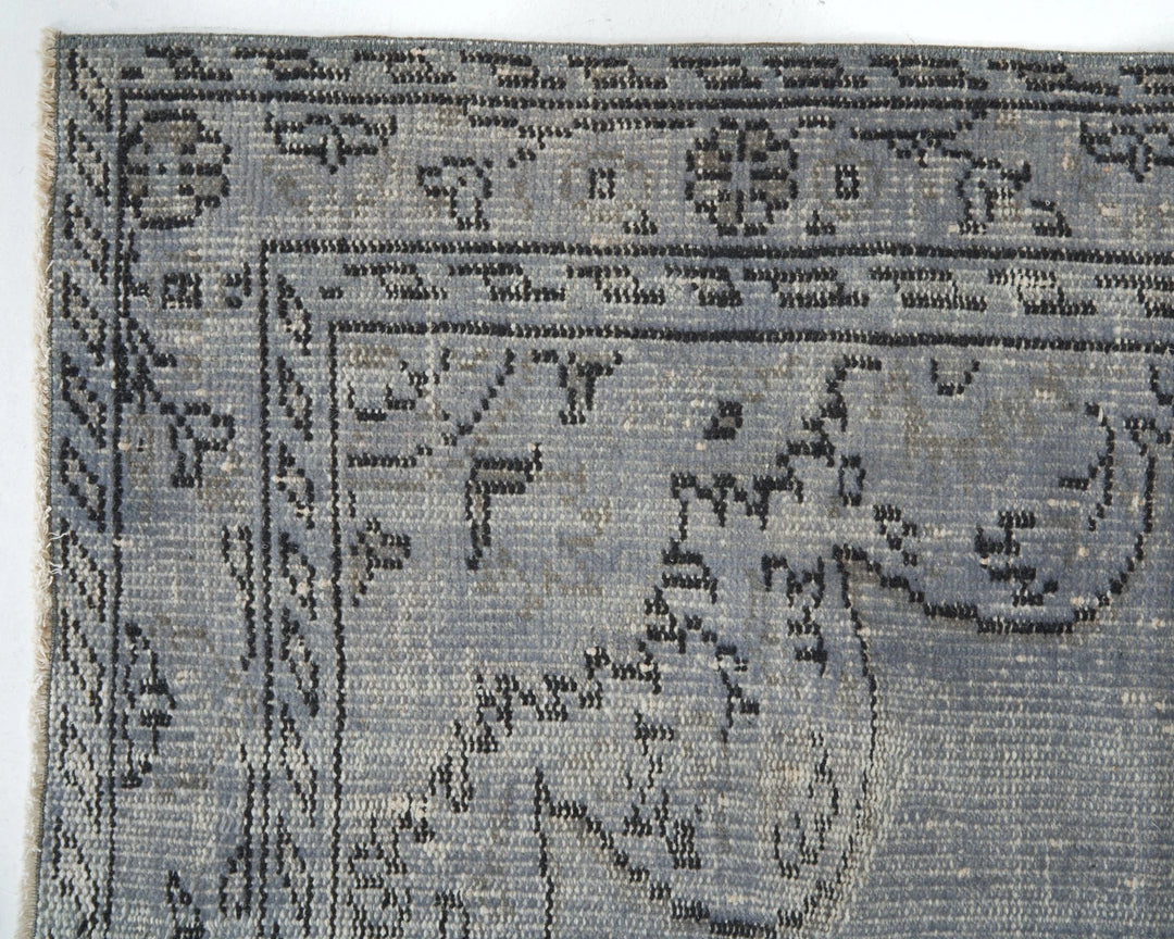 Gray Turkish Oushak Rug 8'11" x 5'2" Hand-Knotted | No. VR81347