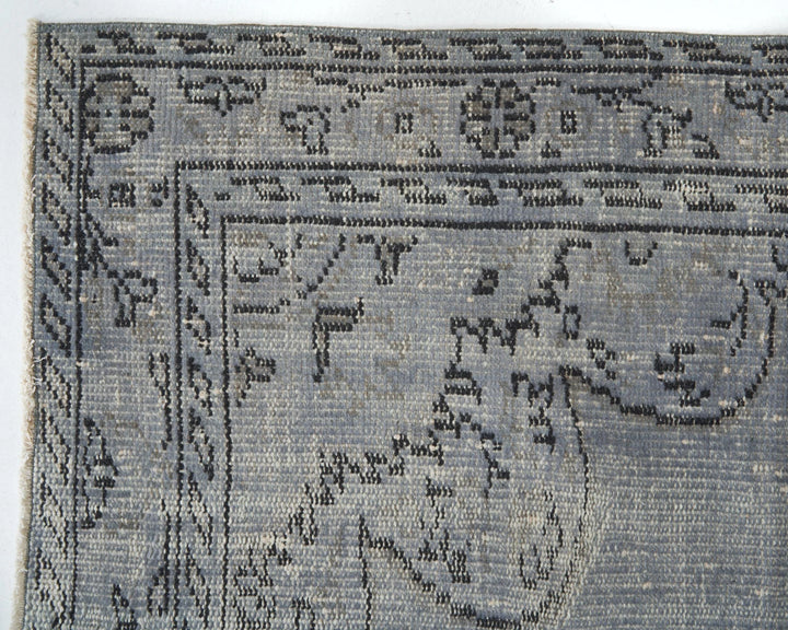 Gray Turkish Oushak Rug 8'11" x 5'2" Hand-Knotted | No. VR81347