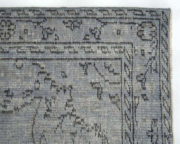 Gray Turkish Oushak Rug 8'11" x 5'2" Hand-Knotted | No. VR81347