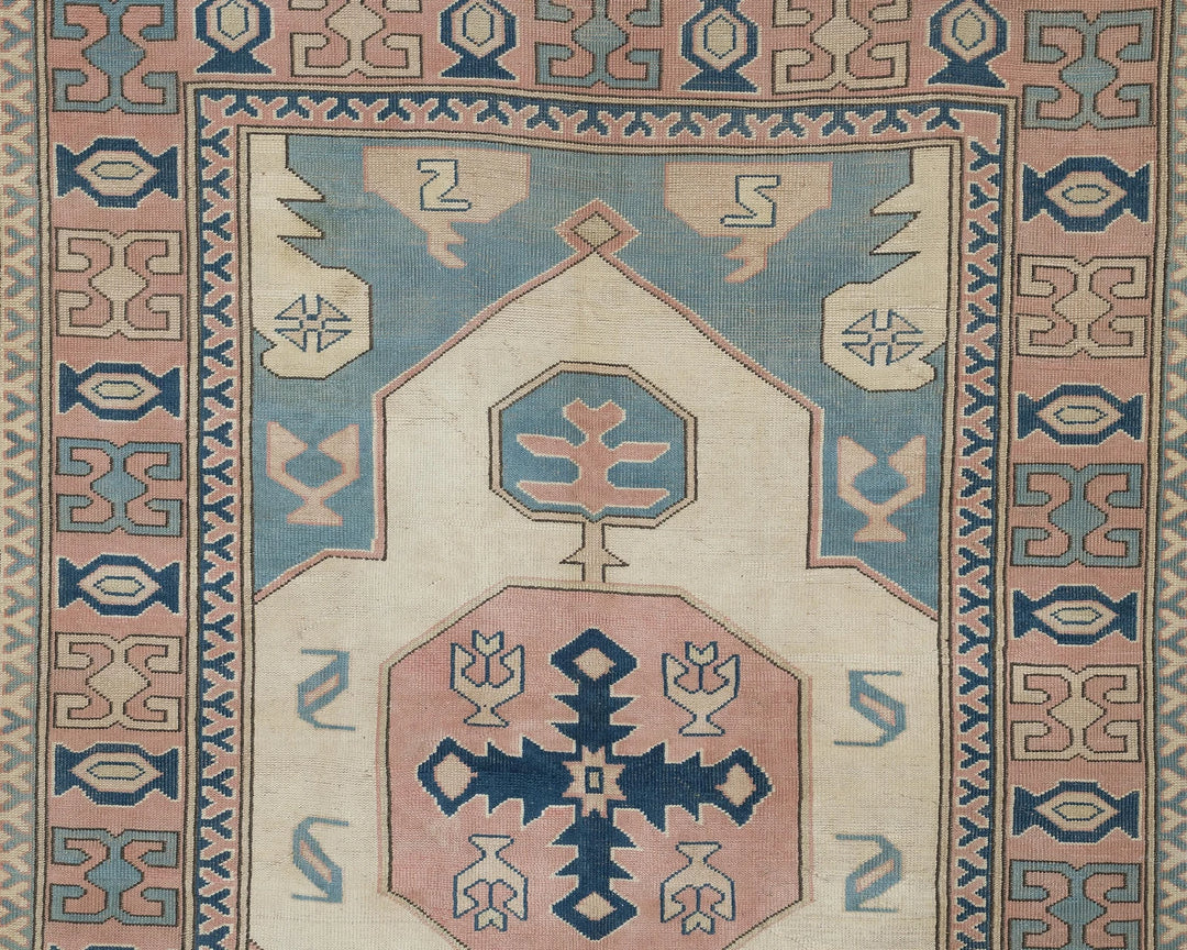 Multicolor Turkish Oushak Rug 6'2" x 8'7" Hand-Knotted | No. VR81445