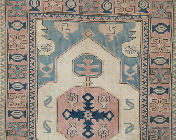 Multicolor Turkish Oushak Rug 6'2" x 8'7" Hand-Knotted | No. VR81445
