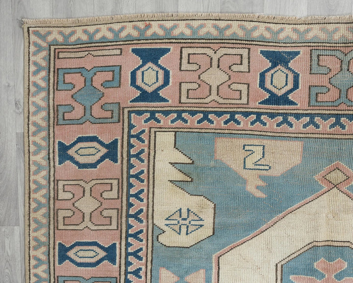 Multicolor Turkish Oushak Rug 6'2" x 8'7" Hand-Knotted | No. VR81445
