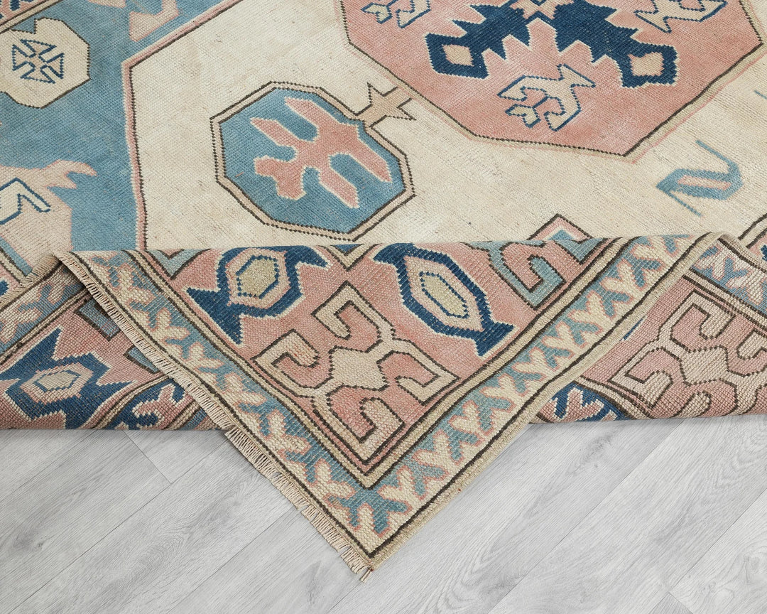 Multicolor Turkish Oushak Rug 6'2" x 8'7" Hand-Knotted | No. VR81445