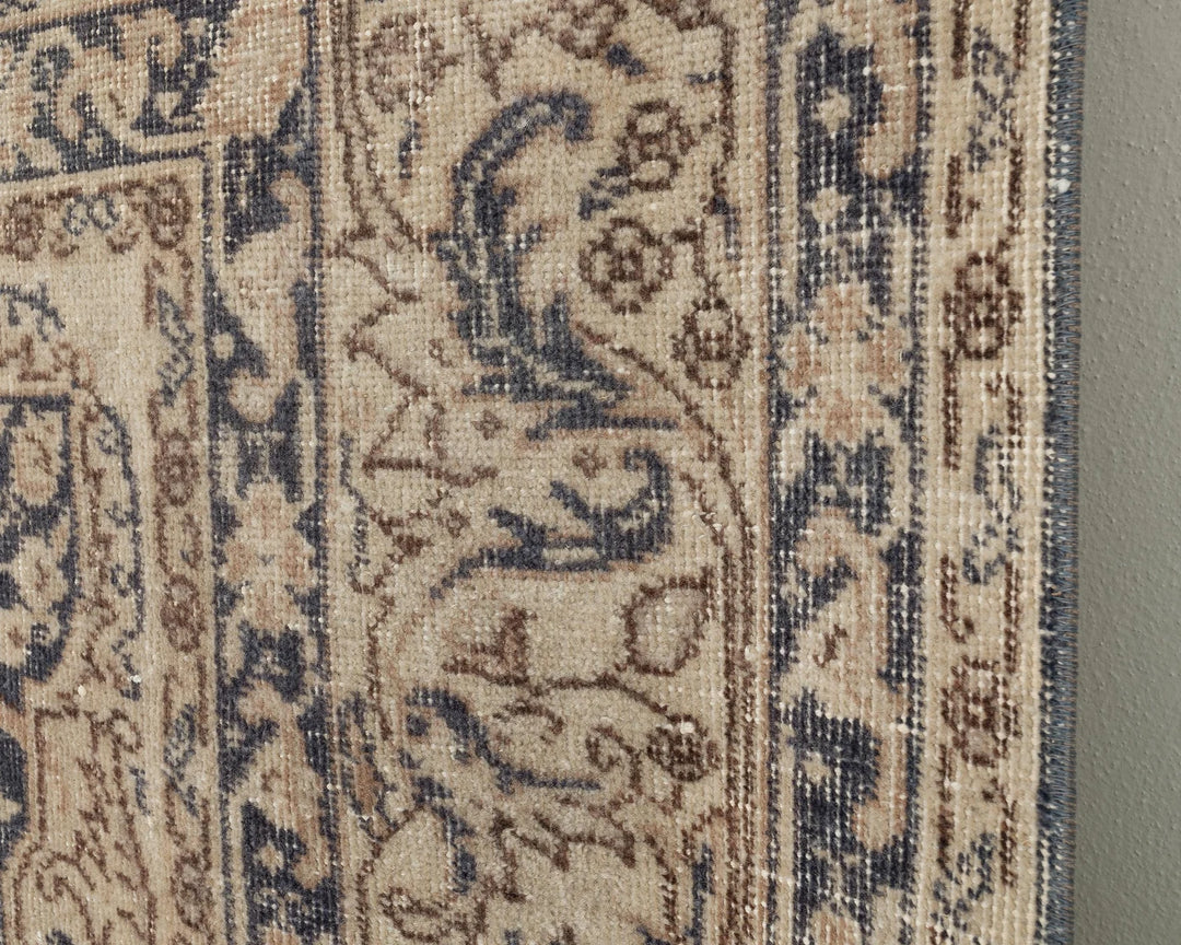 Blue Turkish Oushak Rug 7' 6" x 10' 8" Hand-Knotted | No. VR81468