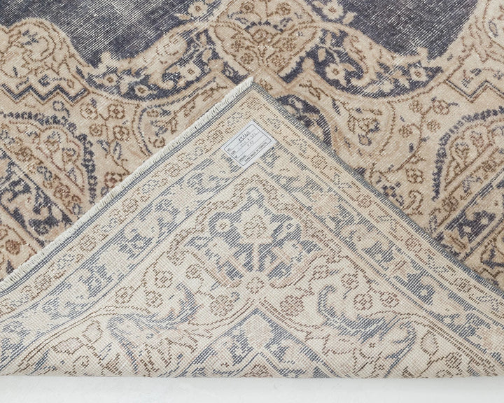 Blue Turkish Oushak Rug 7' 6" x 10' 8" Hand-Knotted | No. VR81468