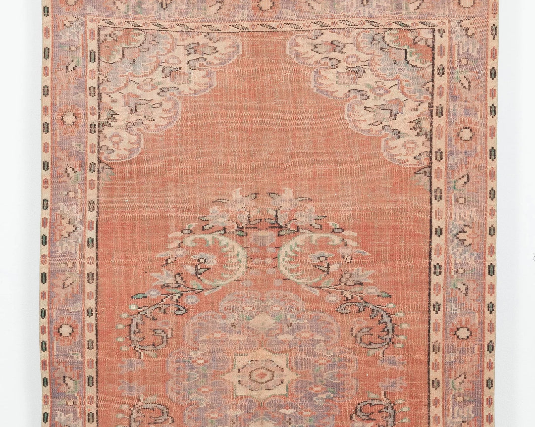 Orange Turkish Oushak Rug 5' 2" x 8' 8" Hand-Knotted | No. VR81573