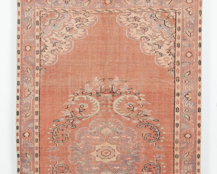 Orange Turkish Oushak Rug 5' 2" x 8' 8" Hand-Knotted | No. VR81573