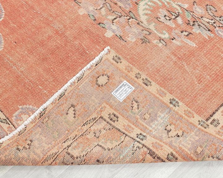 Orange Turkish Oushak Rug 5' 2" x 8' 8" Hand-Knotted | No. VR81573