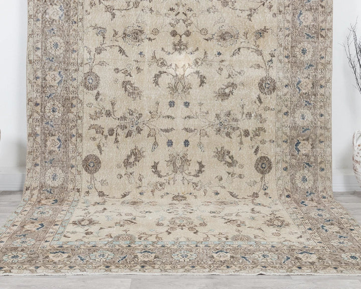 Multicolor Turkish Oushak Rug 7'3" x 10'6" Hand-Knotted | No. VR81702