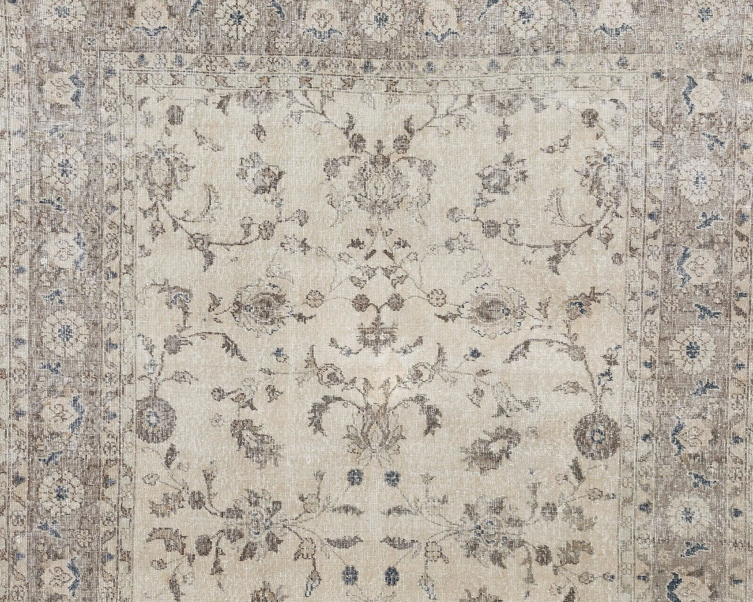 Multicolor Turkish Oushak Rug 7'3" x 10'6" Hand-Knotted | No. VR81702