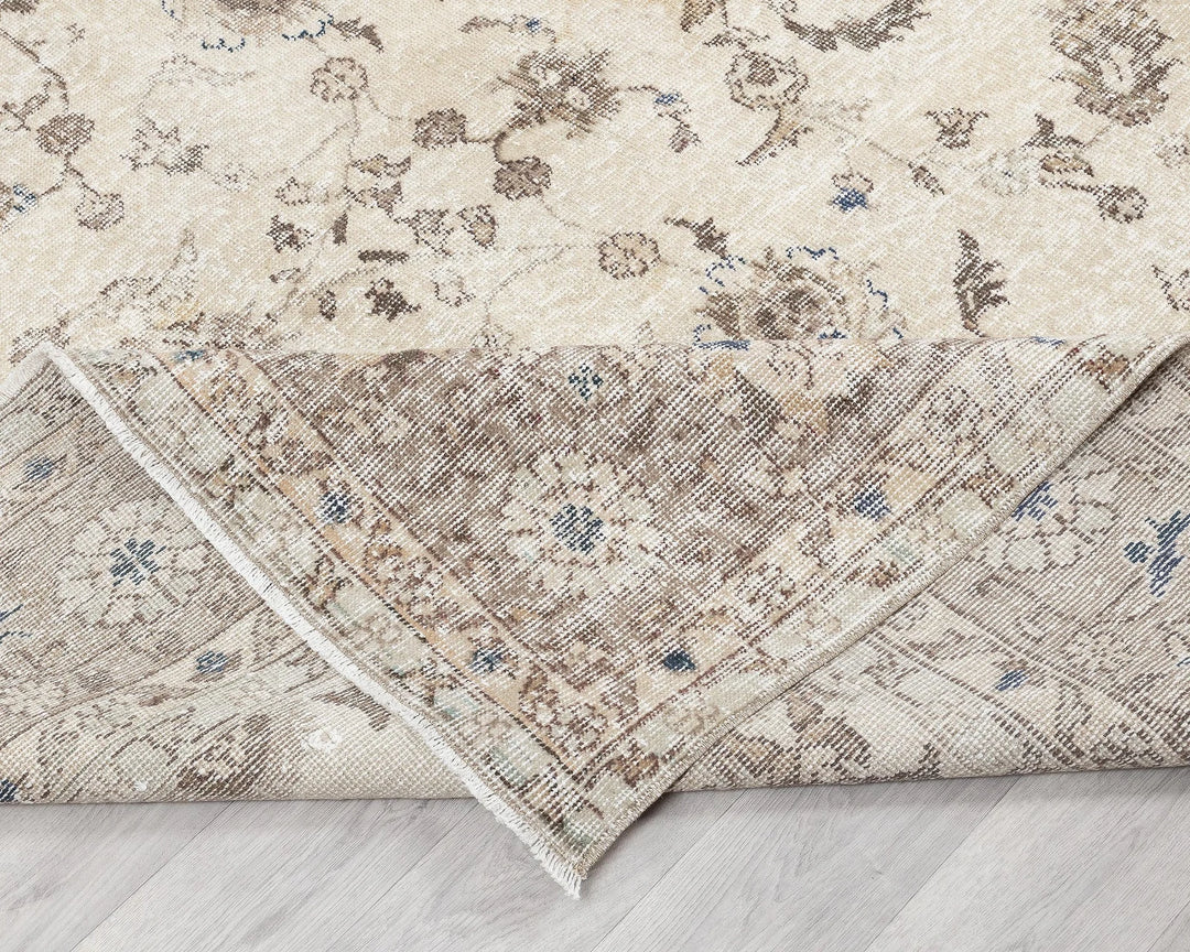 Multicolor Turkish Oushak Rug 7'3" x 10'6" Hand-Knotted | No. VR81702