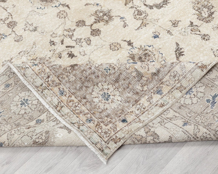 Multicolor Turkish Oushak Rug 7'3" x 10'6" Hand-Knotted | No. VR81702