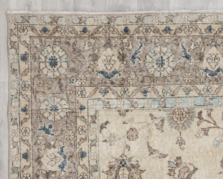 Multicolor Turkish Oushak Rug 7' 3" x 10' 6" Hand-Knotted | No. VR81702