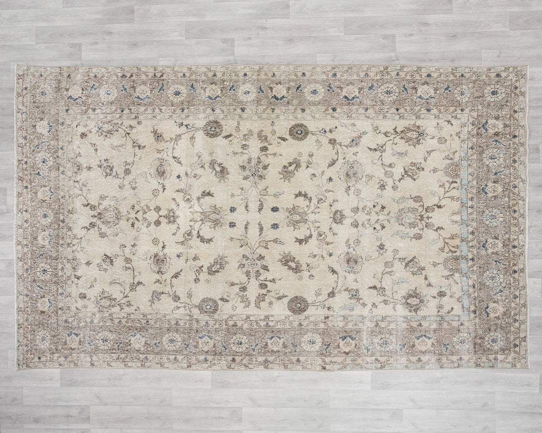 Multicolor Turkish Oushak Rug 7'3" x 10'6" Hand-Knotted | No. VR81702