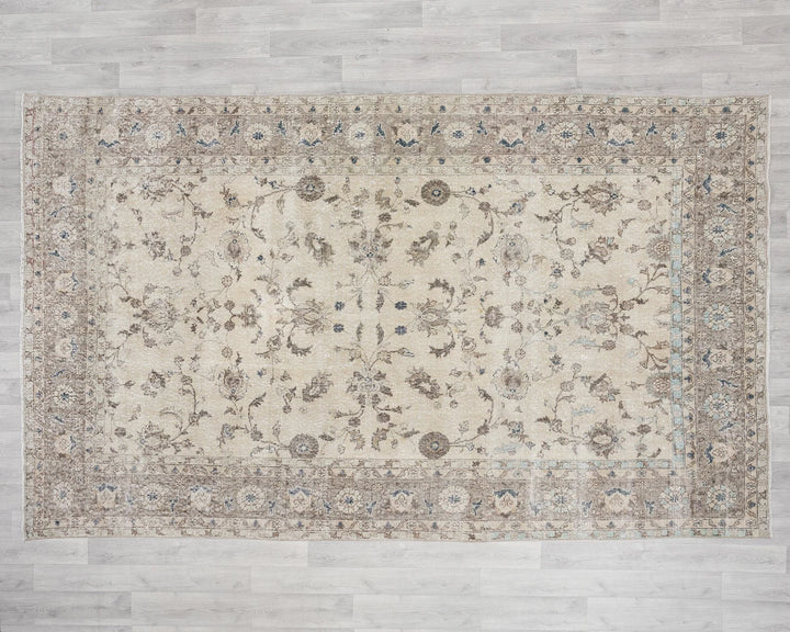 Multicolor Turkish Oushak Rug 7'3" x 10'6" Hand-Knotted | No. VR81702