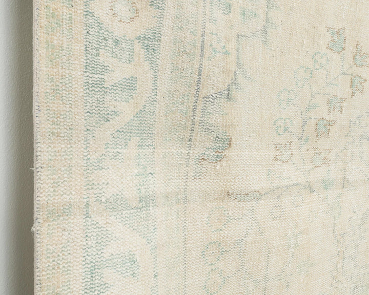 Beige Turkish Oushak Rug 6' 2" x 9' Hand-Knotted | No. VR81752