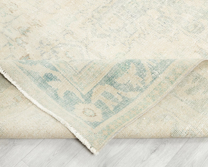 Beige Turkish Oushak Rug 6' 2" x 9' Hand-Knotted | No. VR81752