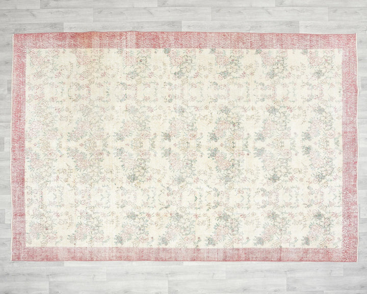 Multicolor Turkish Oushak Rug 9' 8" x 6' 7" Hand-Knotted | No. VR81987