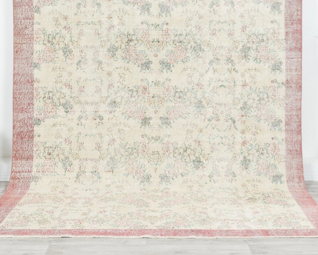Multicolor Turkish Oushak Rug 9' 8" x 6' 7" Hand-Knotted | No. VR81987