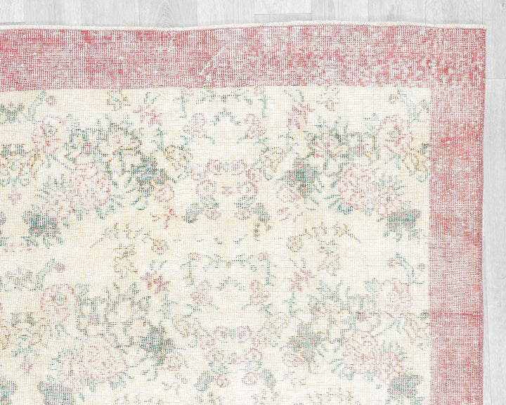 Multicolor Turkish Oushak Rug 9' 8" x 6' 7" Hand-Knotted | No. VR81987