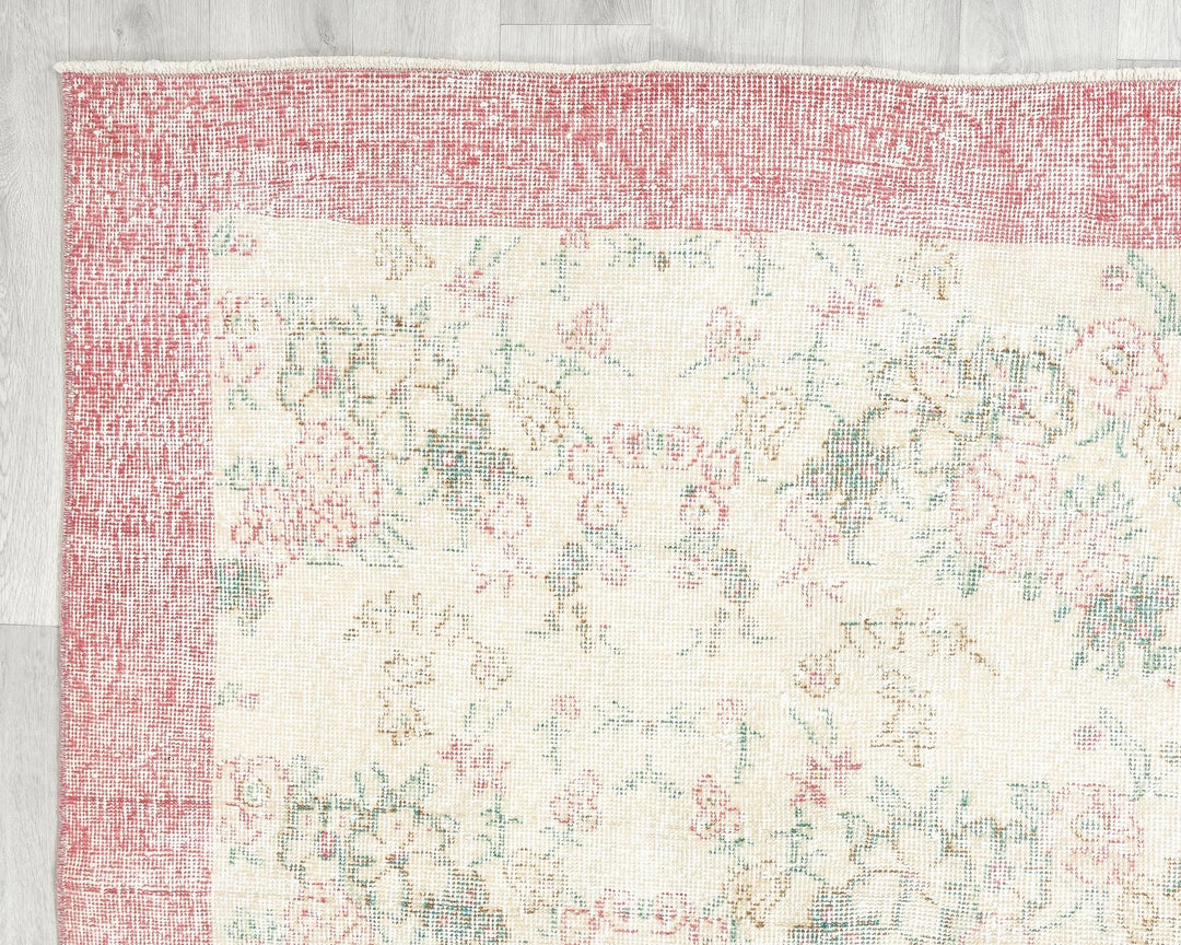 Multicolor Turkish Oushak Rug 9' 8" x 6' 7" Hand-Knotted | No. VR81987