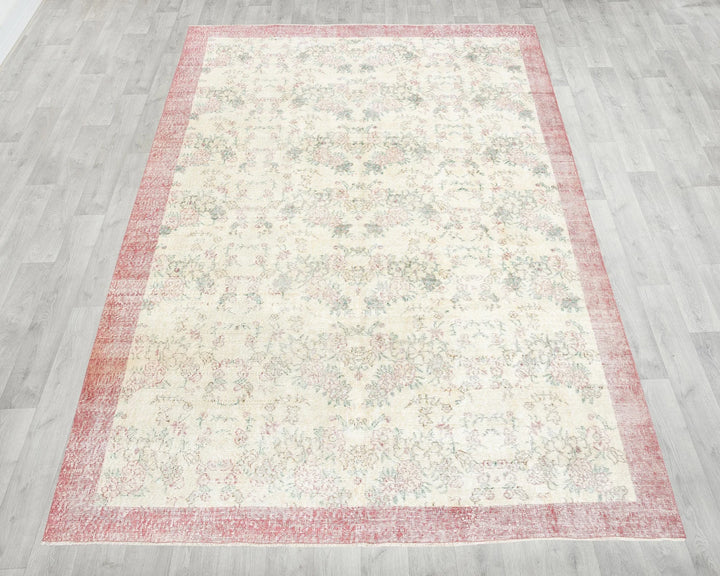 Multicolor Turkish Oushak Rug 9' 8" x 6' 7" Hand-Knotted | No. VR81987