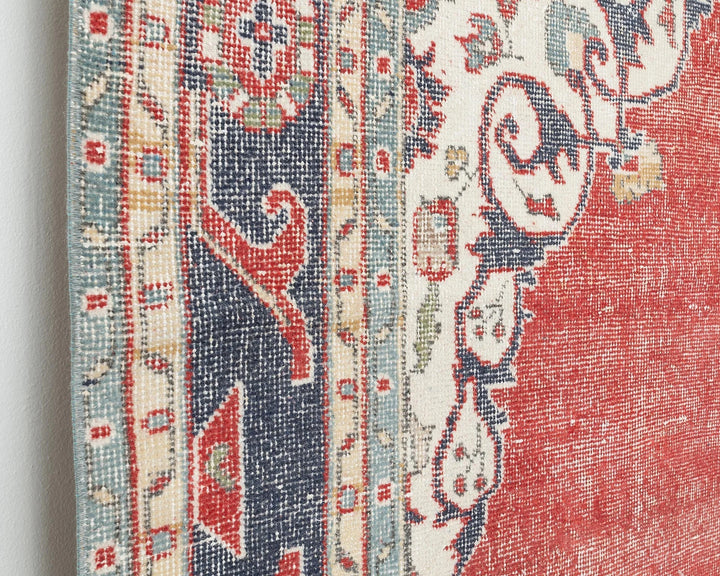 Red Turkish Oushak Rug 10'8" x 6'9" Hand-Knotted | No. VR82082