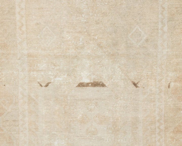 Beige Turkish Oushak Rug 3' x 10' 10" Hand-Knotted | No. VR82095