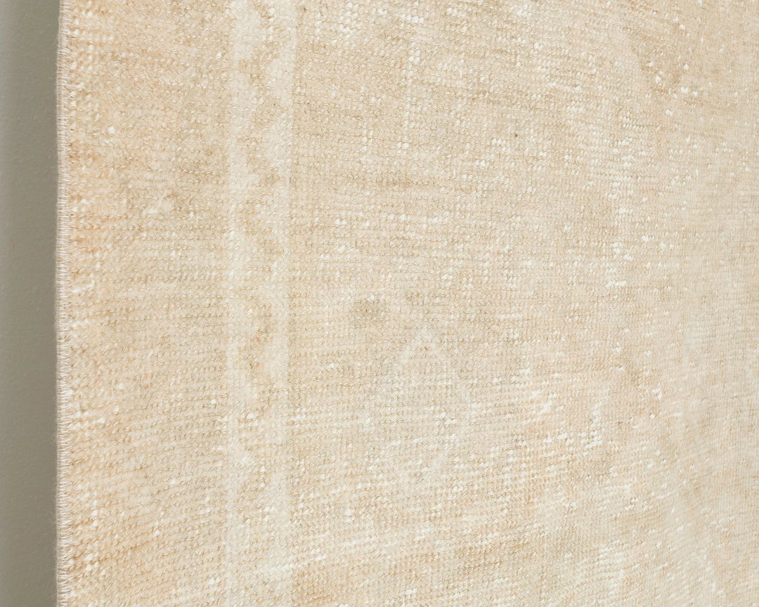 Beige Turkish Oushak Rug 3' x 10' 10" Hand-Knotted | No. VR82095