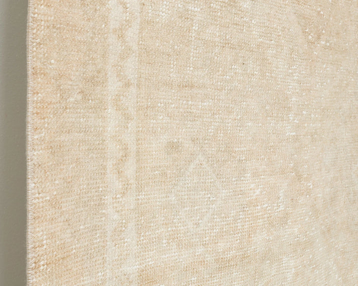 Beige Turkish Oushak Rug 3' x 10' 10" Hand-Knotted | No. VR82095