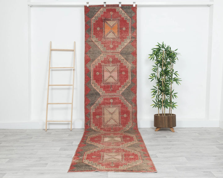 Multicolor Turkish Oushak Rug 2'11" x 11'11" Hand-Knotted | No. VR82184