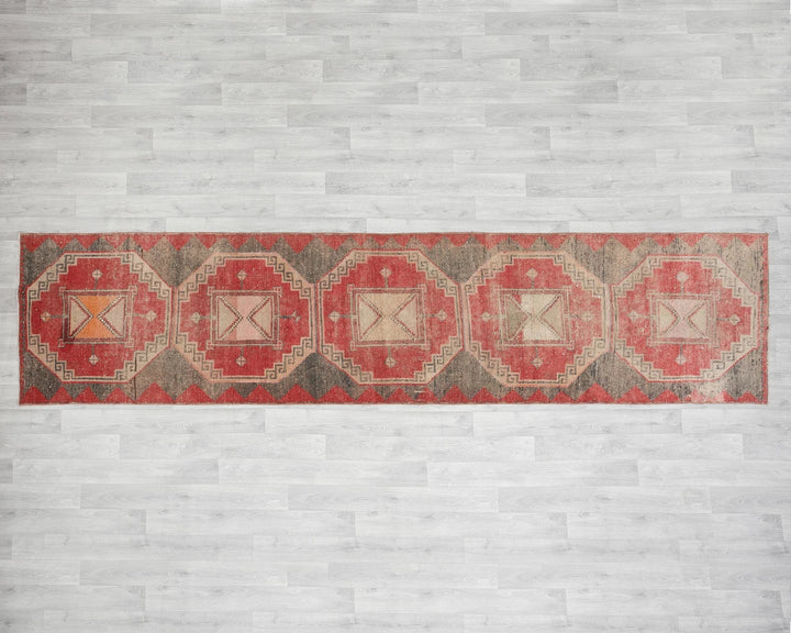 Multicolor Turkish Oushak Rug 2'11" x 11'11" Hand-Knotted | No. VR82184