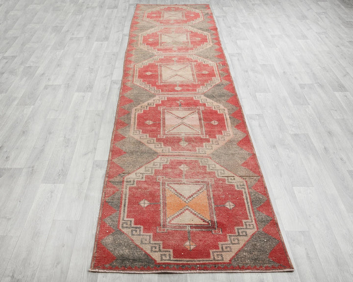 Multicolor Turkish Oushak Rug 2'11" x 11'11" Hand-Knotted | No. VR82184