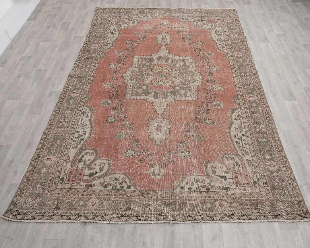 Multicolor Turkish Oushak Rug 9' 8" x 6' 5" Hand-Knotted | No. VR82322