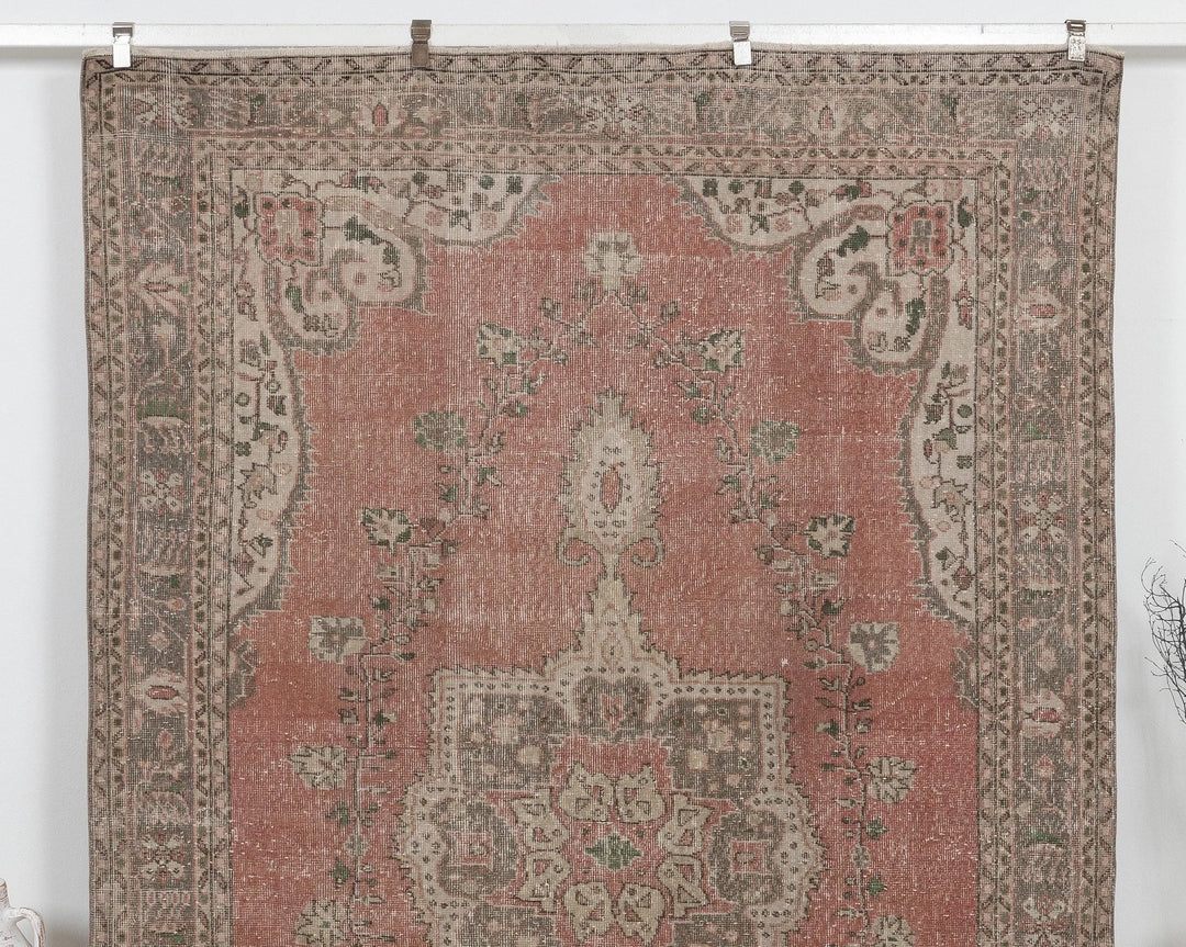 Multicolor Turkish Oushak Rug 9' 8" x 6' 5" Hand-Knotted | No. VR82322