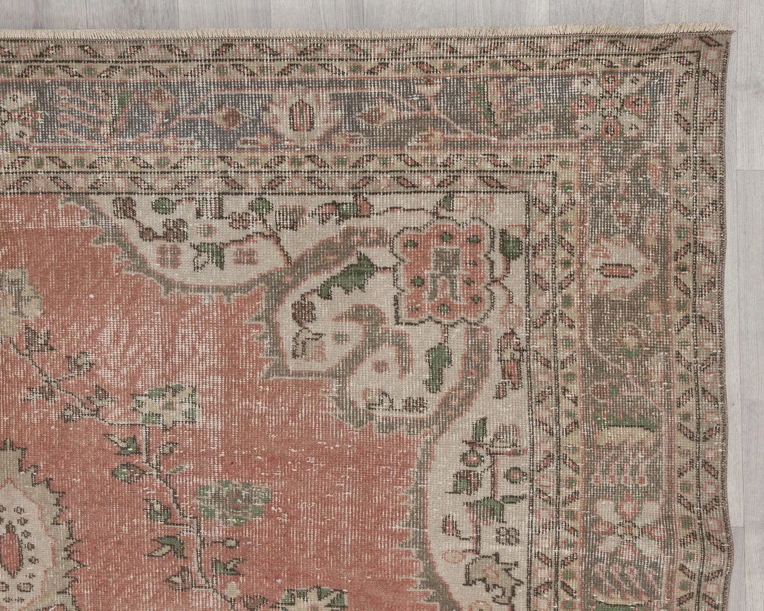Multicolor Turkish Oushak Rug 9' 8" x 6' 5" Hand-Knotted | No. VR82322