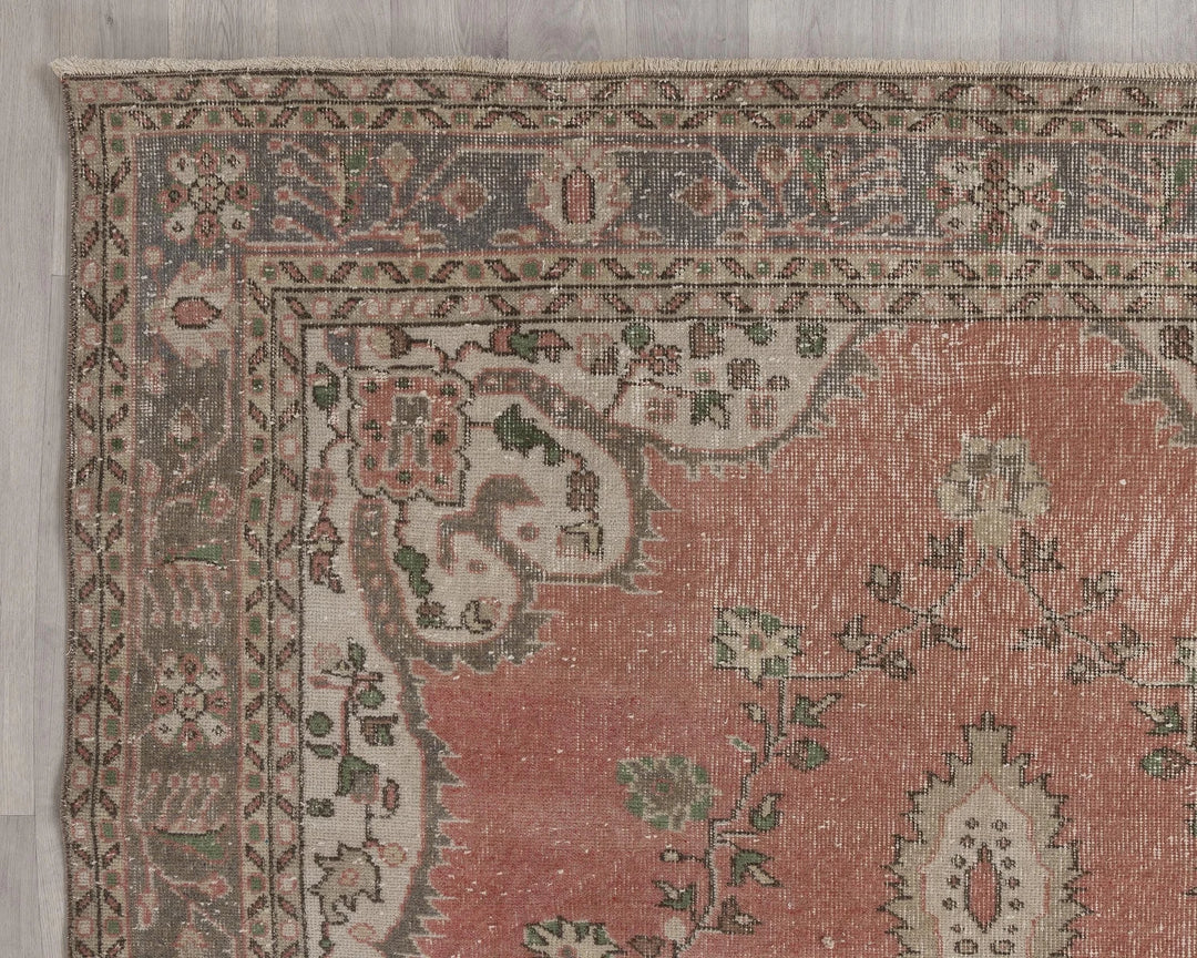 Multicolor Turkish Oushak Rug 9' 8" x 6' 5" Hand-Knotted | No. VR82322