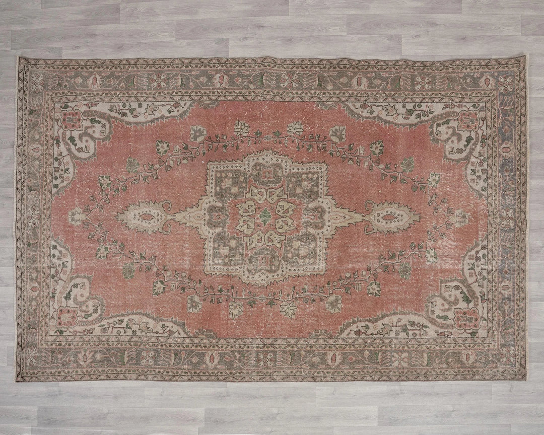Multicolor Turkish Oushak Rug 9' 8" x 6' 5" Hand-Knotted | No. VR82322