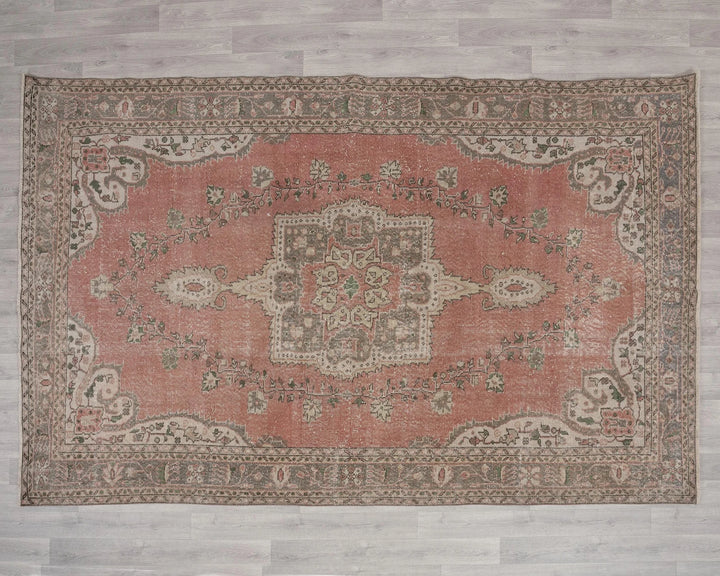 Multicolor Turkish Oushak Rug 9' 8" x 6' 5" Hand-Knotted | No. VR82322