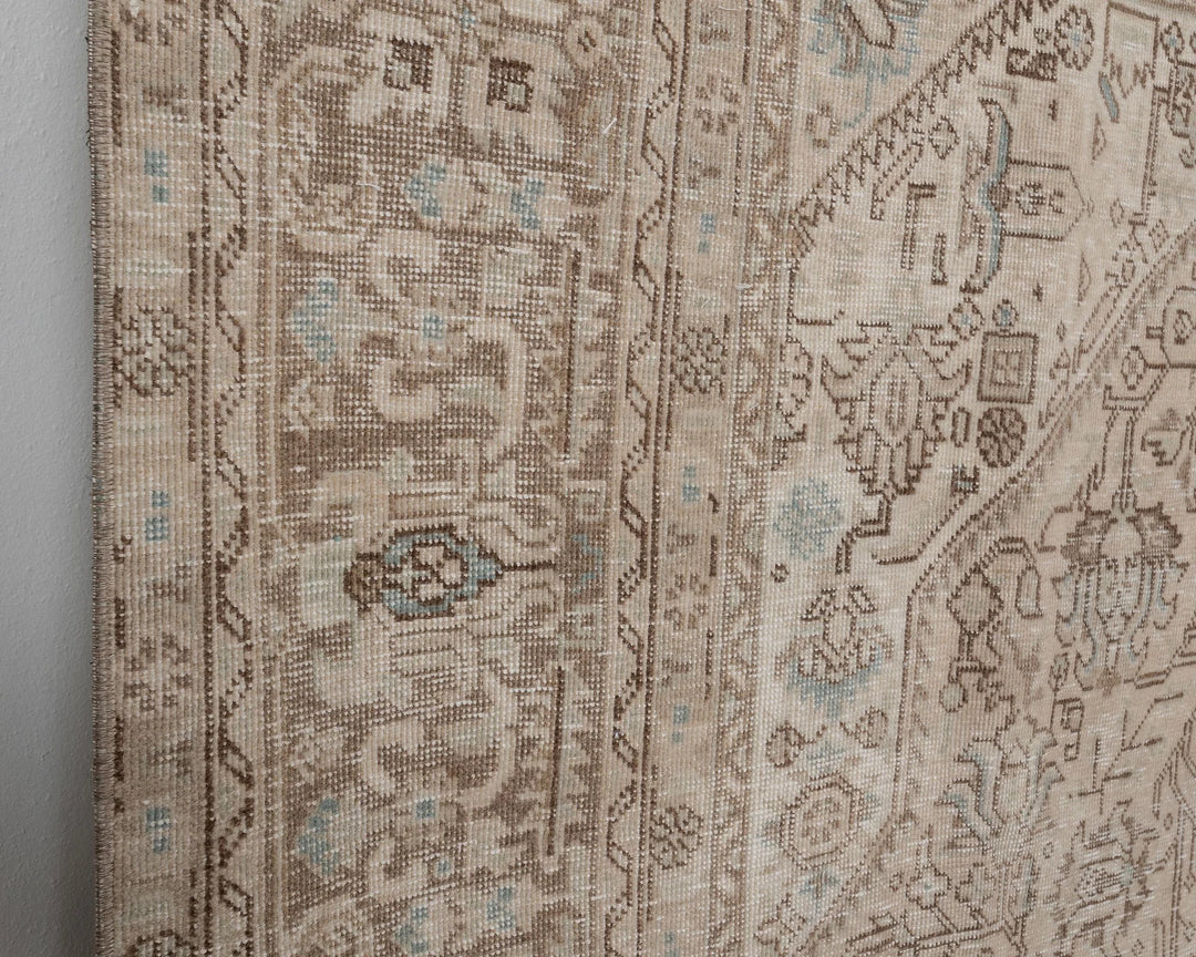 Beige Turkish Oushak Rug 9' 4" x 12' 4" Hand-Knotted | No. VR82341