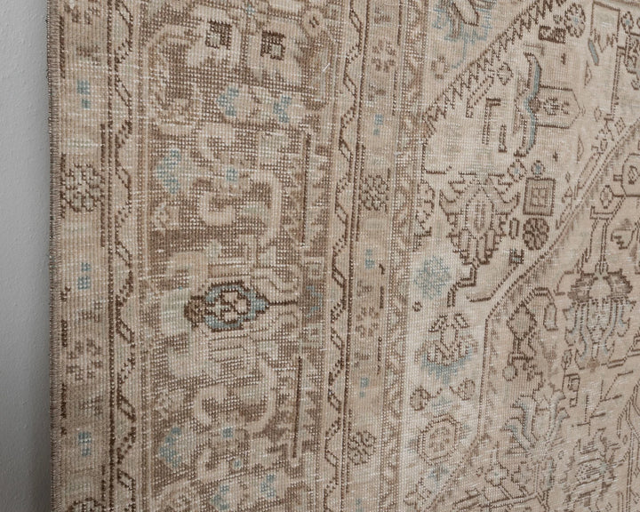 Beige Turkish Oushak Rug 9' 4" x 12' 4" Hand-Knotted | No. VR82341