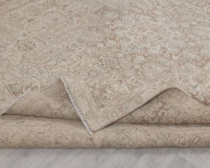 Beige Turkish Oushak Rug 9' 4" x 12' 4" Hand-Knotted | No. VR82341