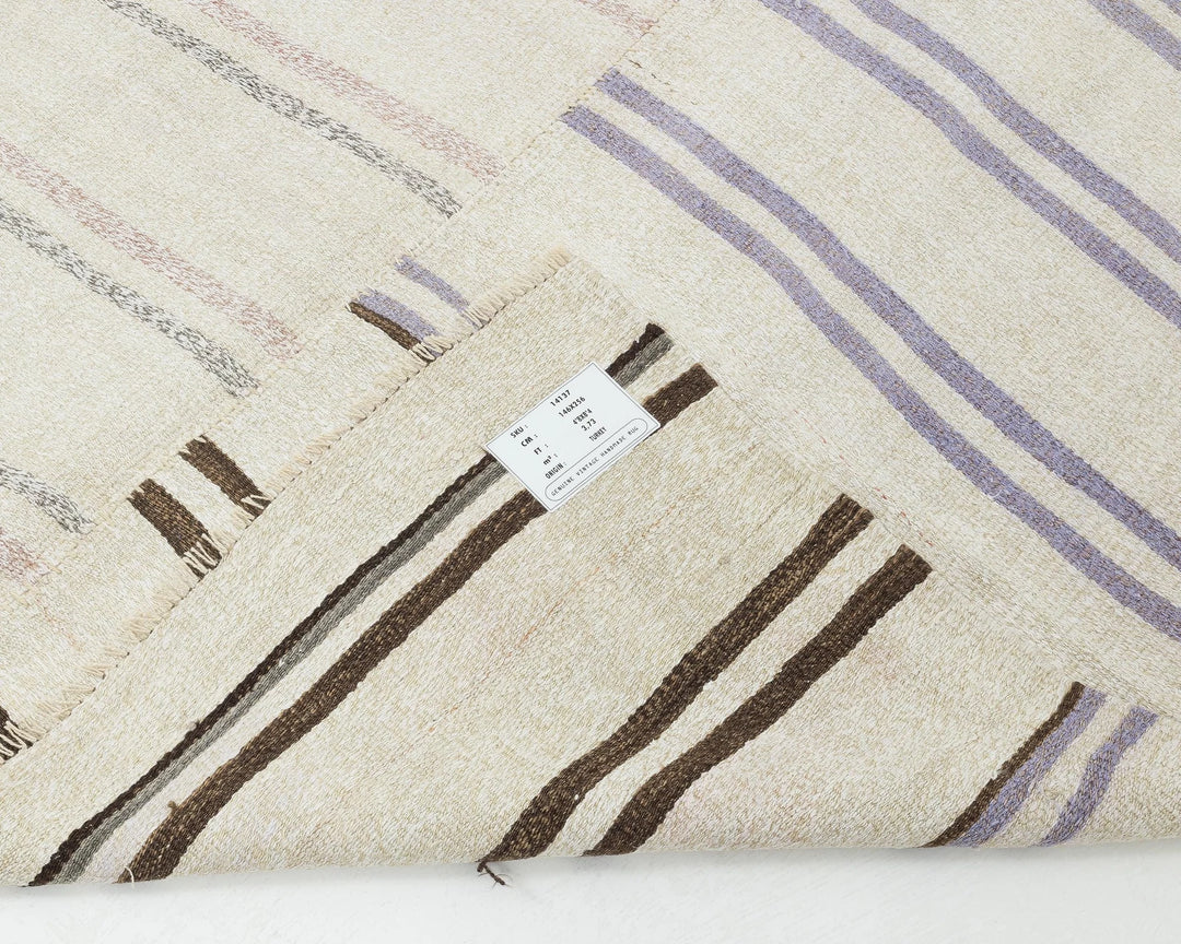 Multicolor Turkish Kilim Rug 4' 9" x 8' 5" Flat-Weave | No. VR82452