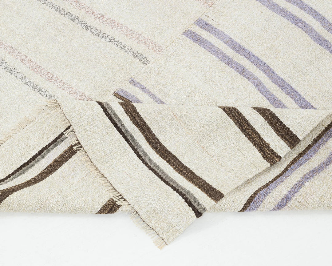 Multicolor Turkish Kilim Rug 4' 9" x 8' 5" Flat-Weave | No. VR82452